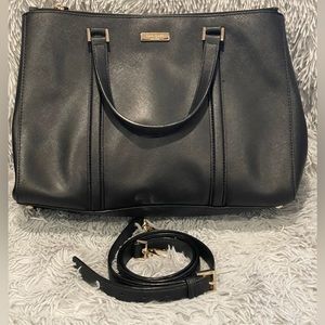 Kate Spade black satchel with strap